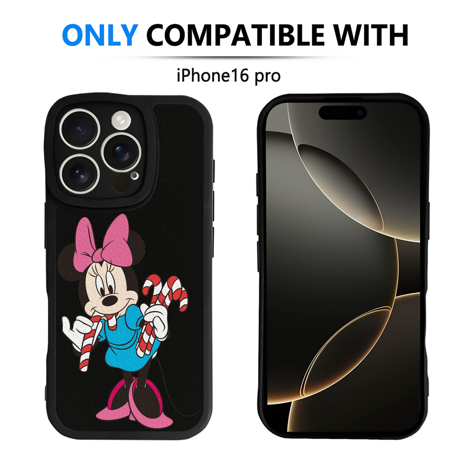 （画像用） ミッキーマウス Mickey Mouse 【iPhone 16シリーズ対応】シリコンスマホケース（レザー調） 材質：シリコン